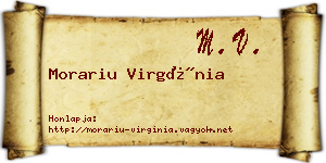 Morariu Virgínia névjegykártya